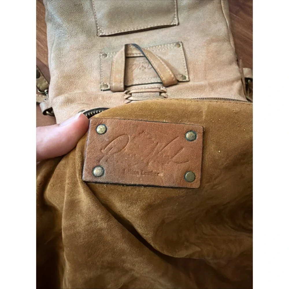 Patricia Nash Leather Hobo Crossbody Bag/ Backpack Convertible Tassel